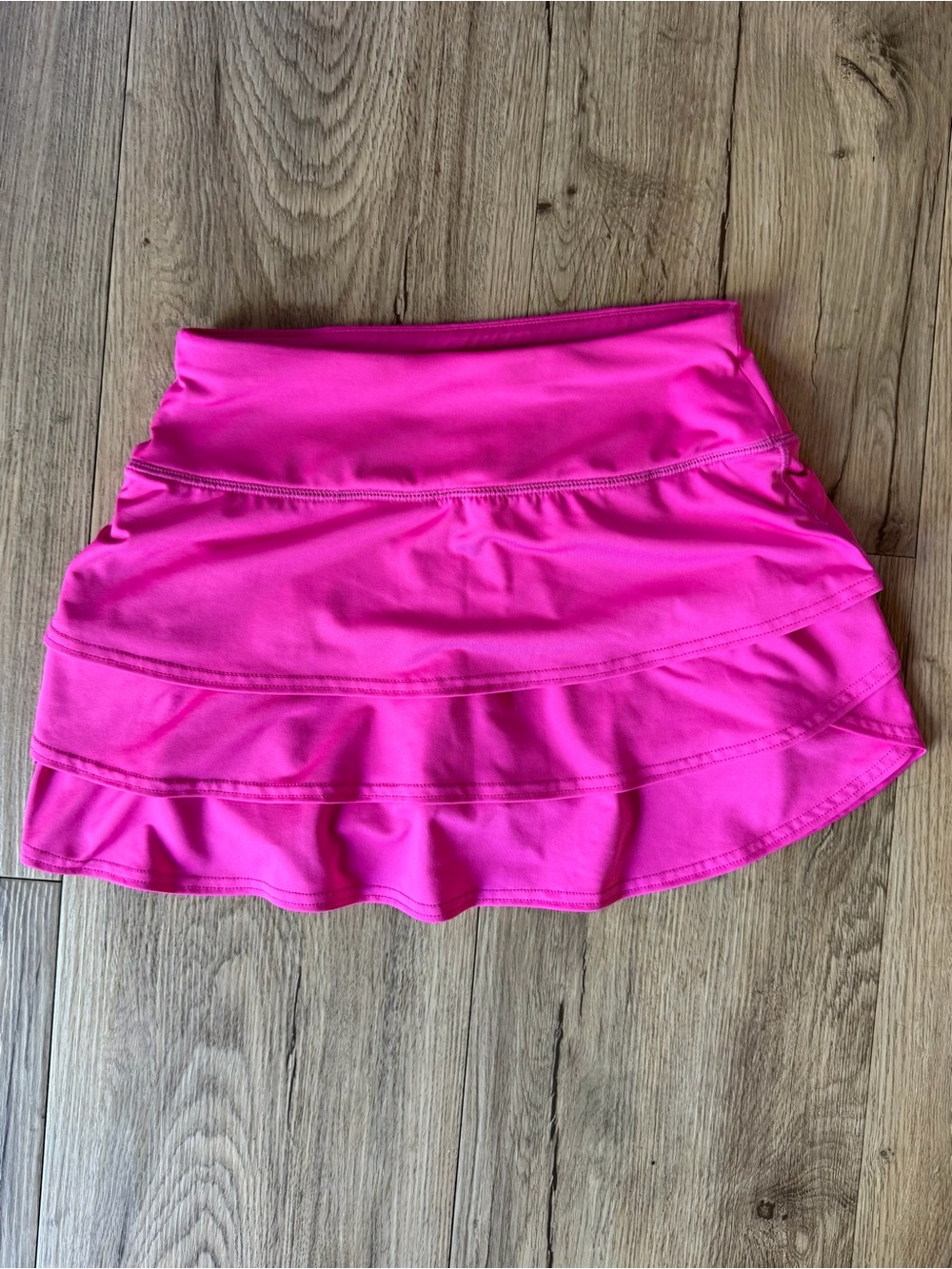Athleta Pink Ruffle Tennis Skort XXS Built-In Shorts Zip Pocket